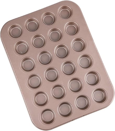 Muffin Cake Pan - Mini Bakvorm - Taarten Bakken - 24 Holtes - 35x26 cm - Zwart
