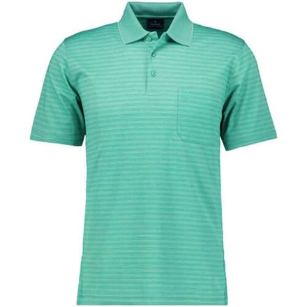 Ragman Polo Duo Fine Line Soft Knit Easy Care Pistache / male