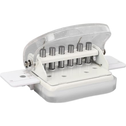 A4 B5 A5 Papierperforator Transparant Handheld Losbladig Papier Gatperforator voor School Kantoor Transparant Wit transparant witte kleur
