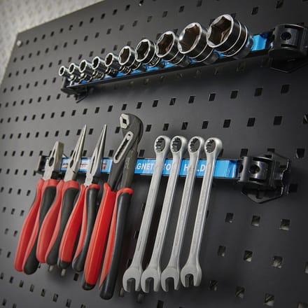 Datona® Magneetstrip voor gereedschapsbord 40 cm (set van 2 stuks) - Zwart