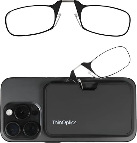Leesbril - Compacte bril - Altijd bij de hand - Dun en lichtgewicht - Flex-Fit technologie - Zwart frame
