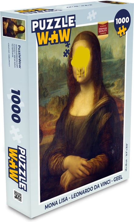 Puzzel Mona Lisa - Leonardo da Vinci - Geel - Legpuzzel - Puzzel 1000 stukjes volwassenen