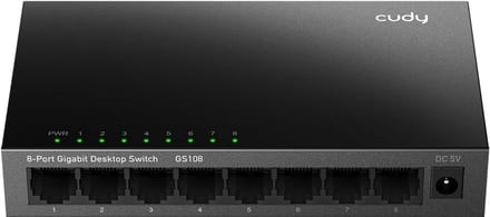 8-poorts Gigabit Ethernet Switch - Plug-and-Play Desktop Switch zonder Ventilator