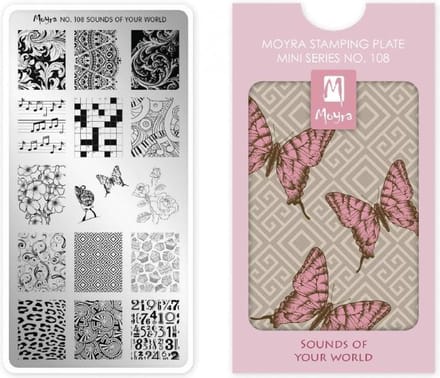 Moyra Mini Stamping Plate 108 Sounds of Your World