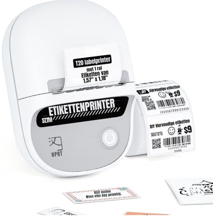 DYNA® Labelmaker - Laberprinter - Draagbare Laberprinter - Wit - 13cm x 10cm x 7cm