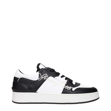 Jimmy Choo Zwarte Leren Sneakers