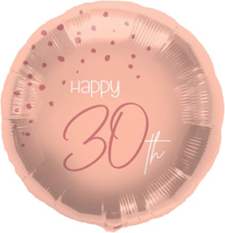 Folat - Folieballon 30 Jaar Elegant Lush Blush 45cm
