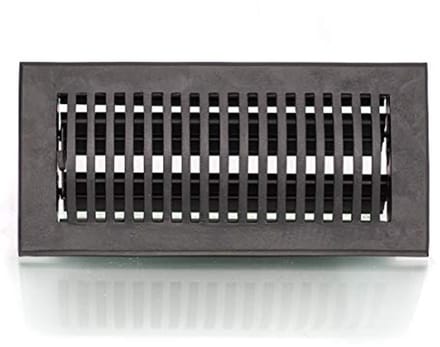 Regelbaar zwart luchtrooster voor oven en open haard - antiek design