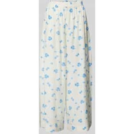 Wide leg stoffen broek met bloemenprint, model 'Rojan'