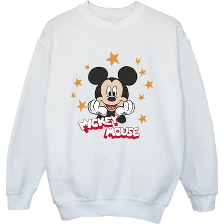 Disney Jongens Mickey Mouse Sterren Sweatshirt (Wit)