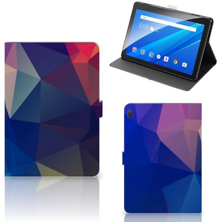 Lenovo Tab E10 Tablet Beschermhoes Polygon Dark