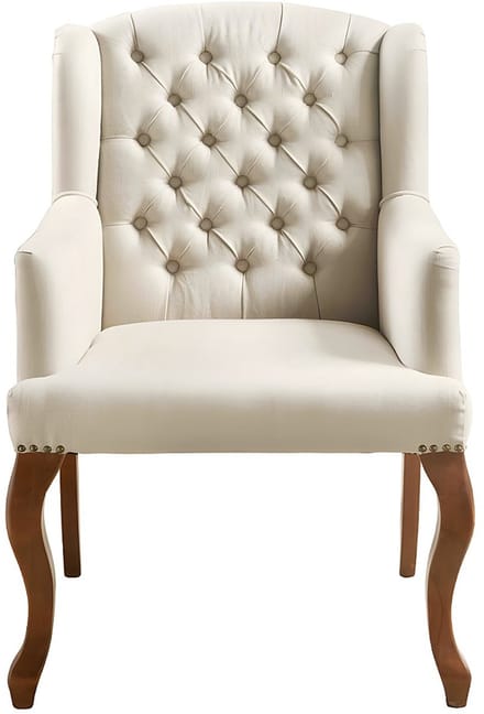 Vente-unique Fauteuil met armleuningen van stof PARUNA - Beige