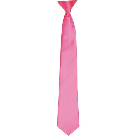 Premier Kleuren Heren Satin Clip Tie (Fuchsia)