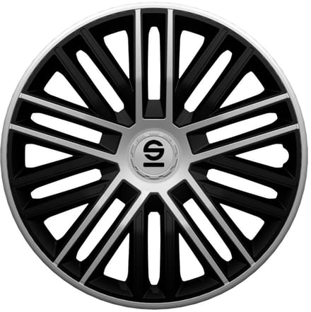 Sparco Wieldoppen Bergamo 14 Inch Abs Zilver/zwart 4 Stuks