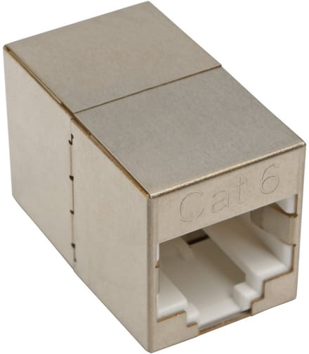 Tripp-Lite N234-001-SH Cat6 Straight-Through Modular Shielded Compact In-Line Coupler (RJ45 F/F), TAA TrippLite