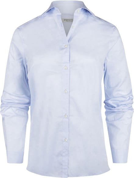 Steppin' Out Blouse Bibi poplin Sky Blue - Maat M - Heren