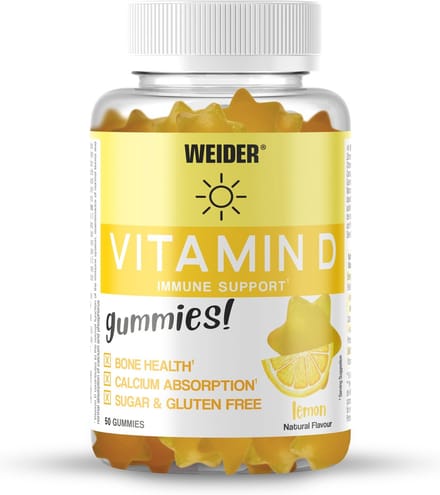 Weider Vitamin D Gummies (50) Lemon - Vitaminen, mineralen & gezondheid - Vitaminen