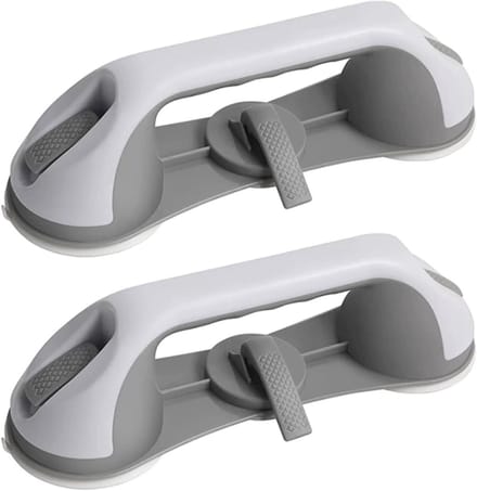 Douche Handgrepen - Badkamer Steun - Extra Veiligheid - 3 Sterke Zuignappen - 32x25 cm - Universeel