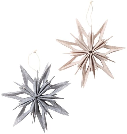 Boltze Home kerstster decoratie vilt 20x20cm Scandinavisch design.