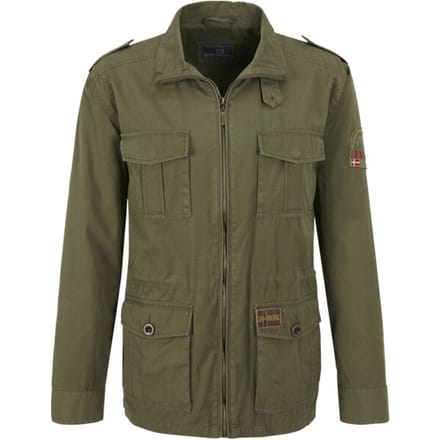 Jan Vanderstorm herren Militair Jack - 62 - olijf - Plus Size