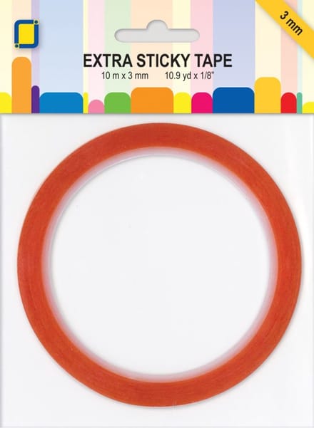 5 rollen Extra Sticky Tape 10 meter 3 mm breed - 3.3183 - Gratis verzonden