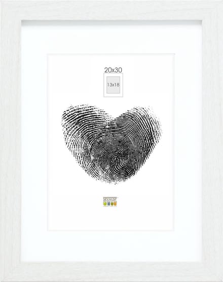 Deknudt Frames fotolijst - wit met passe-partout - 13x18 / 20x30 cm