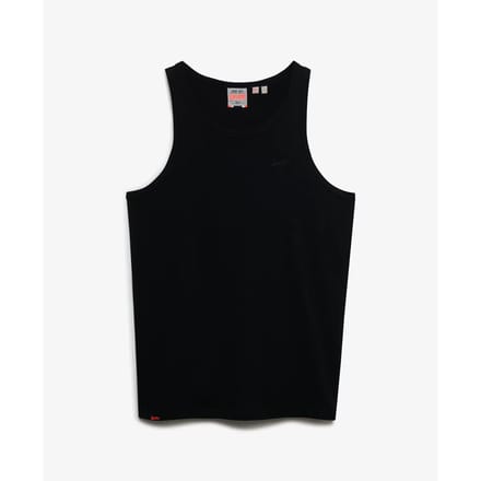 Superdry Essential Logo Unbrushed Mouwloos T-shirt Zwart S Man