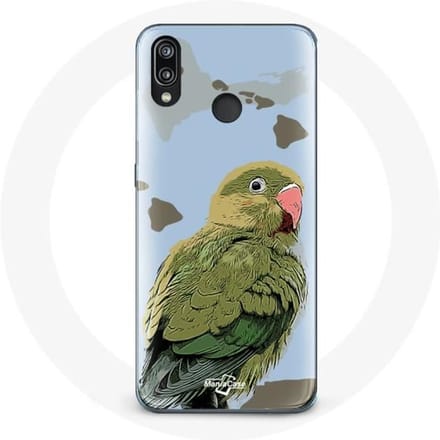 Coque - Huawei - P20 Lite - Souple - Vert - Perruches Oiseaux vert