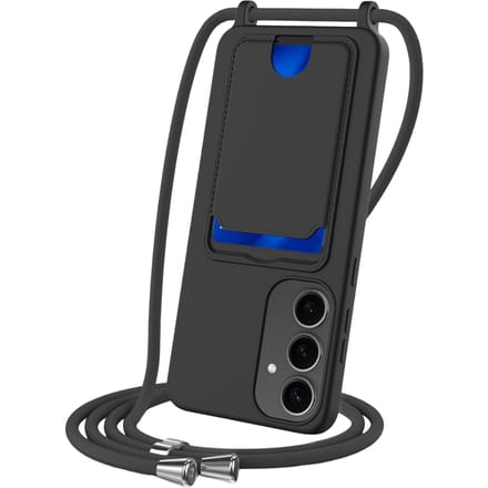 CaseBody Samsung S25 Plus Koordhoesje met Kaarthouder Zwart