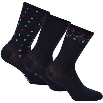 Lee Dames Katoenmix Enkel Sokken (Pak van 3) (Blauw)