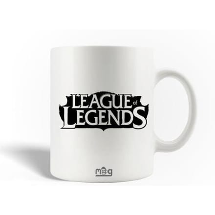 Keramische Mok League of Legends Logo Zwart Wit