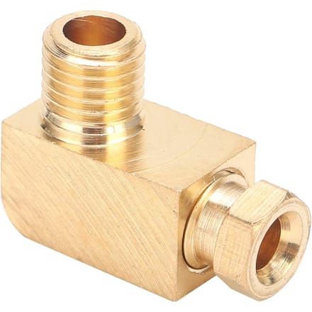 Messing 90 Graden Elleboog Compressie Buis Pijpfitting Connector Adapter voor Oliesmering