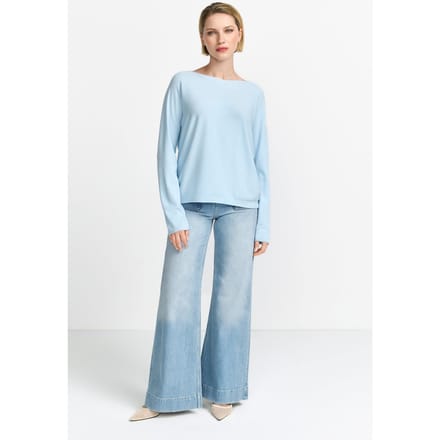 Rich & Royal Boat Neck Seamless Light Aqua Taglia: M | Maglioni a maglia Outlet | Donna | Ciano