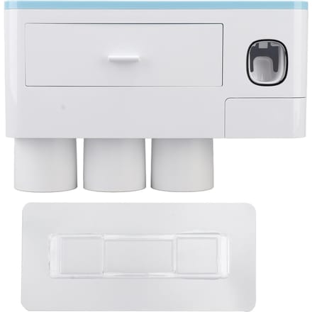 Tandpastadispenser Wandmontage Tandpastadispenser Knijperkit voor Badkameraccessoires Drie white