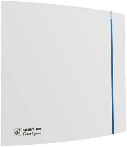Soler & Palau Silent-100 Design Badkamer-/Toiletventilator met Timer - 230V AC - 8W - 85 m³/h - 26dB - IP45 - SILENT-100CRZ