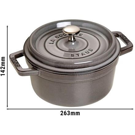STAUB LA COCOTTE - Kookpot - Ø 200mm - Gietijzer - Grafietgrijs