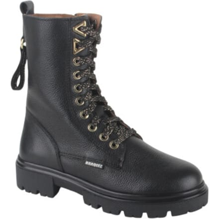 Braqeez 425784-589 Meisjes Veterboots - Zwart - Leer - Veters