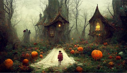 *SALE - Haunted House 1, Mint by Michelle decoupage papier A3