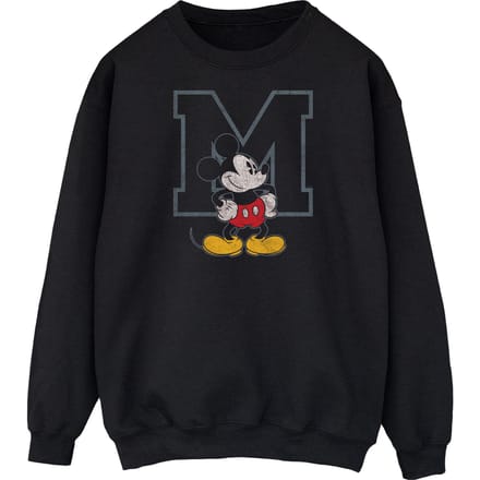Disney Heren Classic M Mickey Mouse Sweatshirt (Zwart)