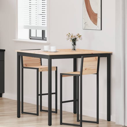 vidaXL - Bartafel - 110 - x - 110 - x - 105 - cm - Massief - grenenhout - Naturel - Vierkant