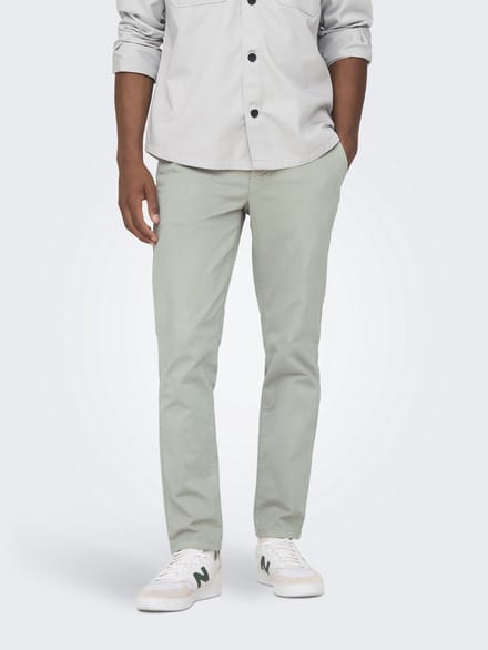 ONLY&SONS - ONSPETE SLIM CHINO 0022 PANT NOOS - Heren - Broeken