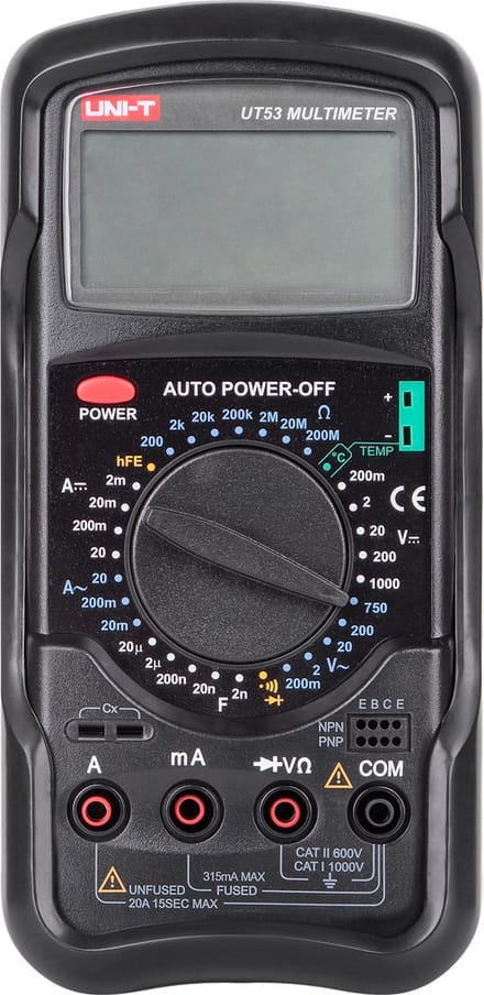 UNI-T UT53 - Multimeter - Reikwijdte Meting - Ergonomisch Ontwerp