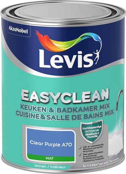 Levis - Easyclean Keuken & Badkamer Mix - Clear Purple A70 - Mengverf - 1 L