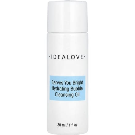 Idealove, Serves You Bright Hydrating Bubble Cleansing Oil, Sample Size, 1 fl oz (30 ml) white
