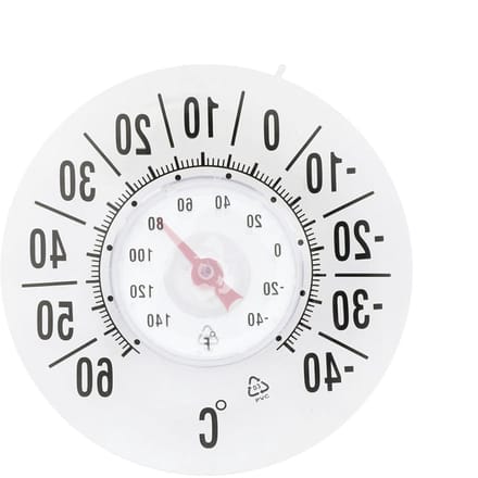 Binnentemperatuurweergave - Ruimtemeter - Klimaat Bewaken - Seniorenvriendelijk Ontwerp - Diameter 18 cm - Wit