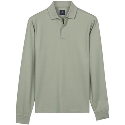 Baileys – Heren Poloshirt – Basic longsleeve – Katoenmix Polo – Lichtgroen – 613471-72