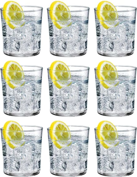 Bormioli Rocco Drinkglazen Bodega - 9x stuks - transparant - 370 ml - Waterglazem/sapglas