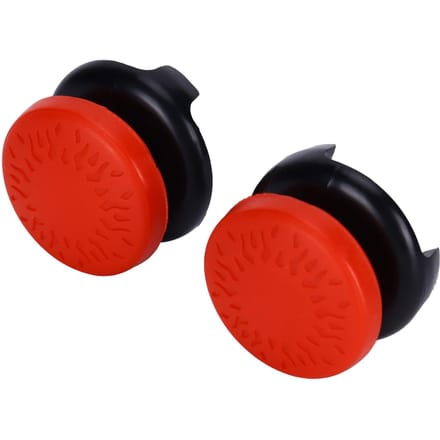 2 Stuks Thumbstick Zachte Siliconen Cover Grip Stick Joystick Controller Gamepad Toetskapje voor PS5Zwart rood