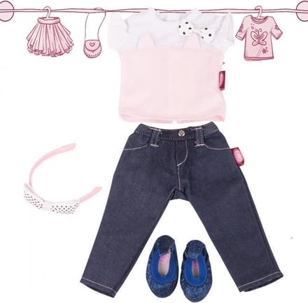 Götz poppenkleding combi denim kat voor XM (36cm) serie