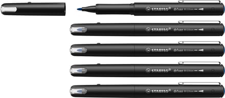 STABILO Dr!ver - Premium Fineliner - 0.8 mm - Blauw - Doos 5 Stuks